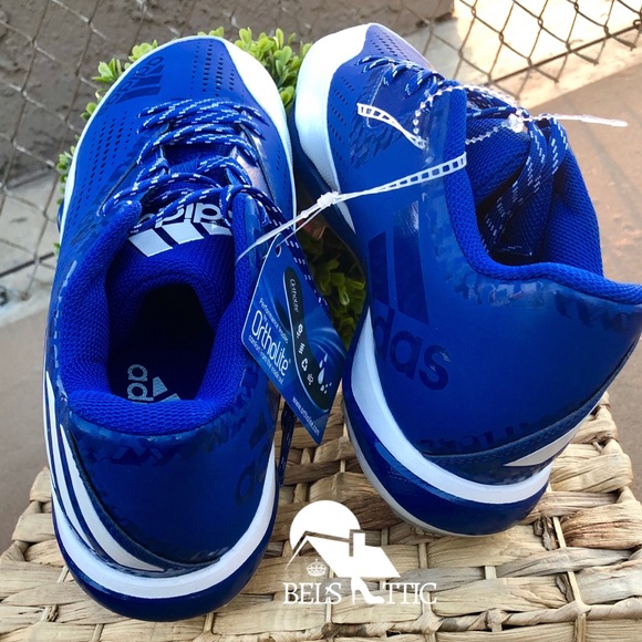 Adidas Blue Baseball Metal Cleat Shoes - Picture 3 of 5